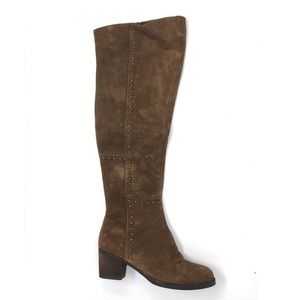 Design Lab Odel Suede Studded Over The Knee Boots